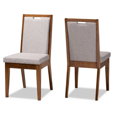 2pc Octavia Wood Dining Chair Set - Baxton Studio - Image 9