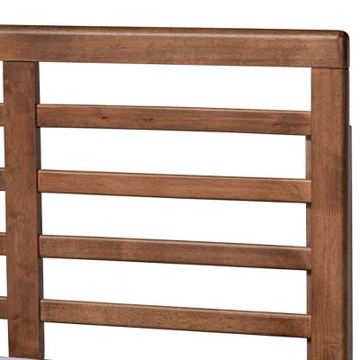 Queen Luciana Fabric Upholstered Wood Platform Bed Light Gray/Ash Walnut - Baxton Studio - Image 3