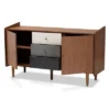 Halden Wood 2 Door Dining Room Buffet Brown/Gray - Baxton Studio