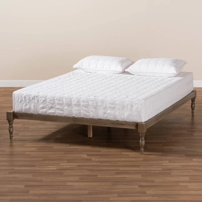 Iseline Wood Platform Bed Frame - Baxton Studio - Image 5