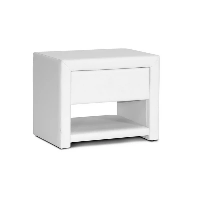 Massey Upholstered Modern Nightstand - Baxton Studio - Image 4