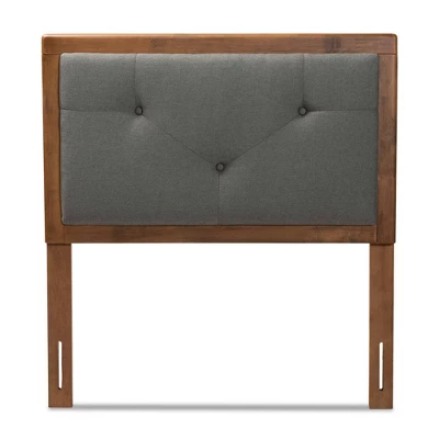 Abner Fabric Upholstered Wood Headboard - Baxton Studio