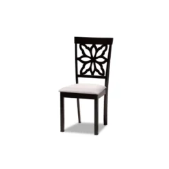 7pc Dallas Fabric Upholstered And Wood Dining Set - Baxton Studio