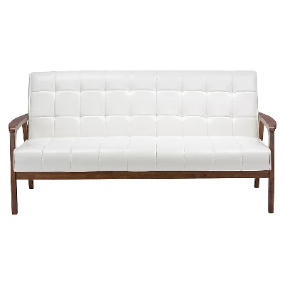 Mid-Century Masterpieces Sofa White - Baxton Studio