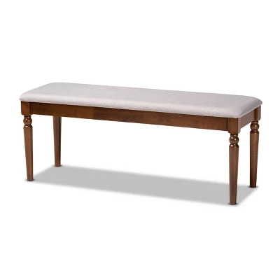Giovanni Fabric Upholstered And Wood Dining Bench - Baxton Studio - Image 6