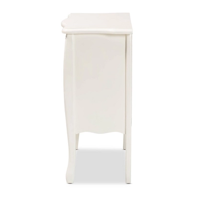 Eliya Wood 3 Drawer Storage Cabinet White - Baxton Studio - Image 4