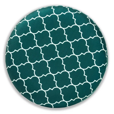 Serra Quatrefoil Velvet Upholstered Metal Storage Ottoman - Baxton Studio - Image 2