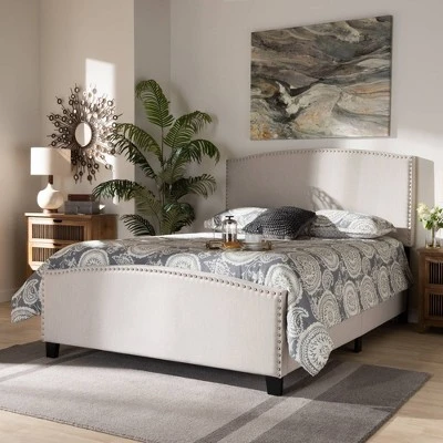 Morgan Fabric Upholstered Panel Bed - Baxton Studio - Image 5
