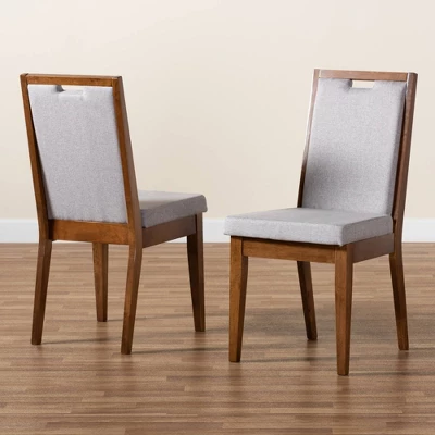 2pc Octavia Wood Dining Chair Set - Baxton Studio - Image 7