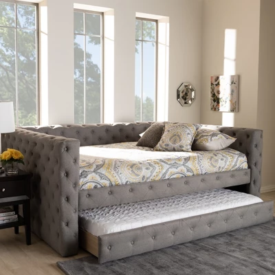 Anabella Daybed With Trundle - Baxton Studio - Image 9