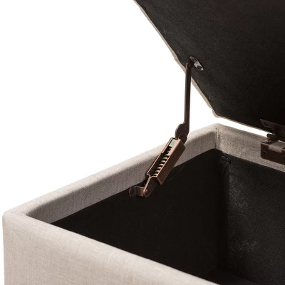 Michaela Modern And Contemporary Fabric Upholstered Storage Ottoman - Baxton Studio - Image 4