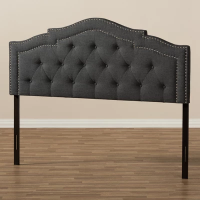 Queen Edith Modern And Contemporary Fabric Headboard Dark Gray - Baxton Studio - Image 4