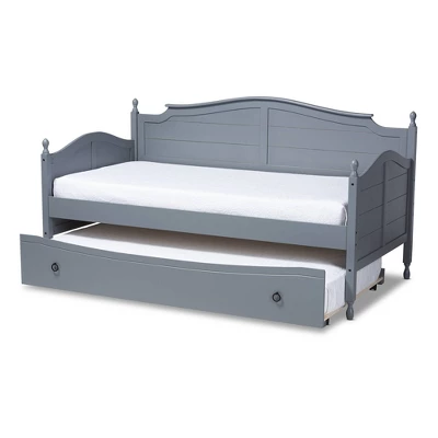Twin Mara Wood Daybed With Trundle - Baxton Studio - Image 11