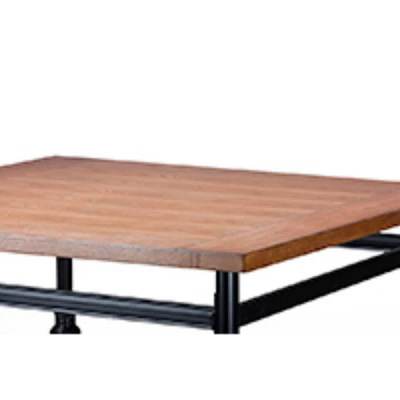 5pc Broxburn Wood And Metal Pub Counter Height Dining Set Brown - Baxton Studio - Image 2