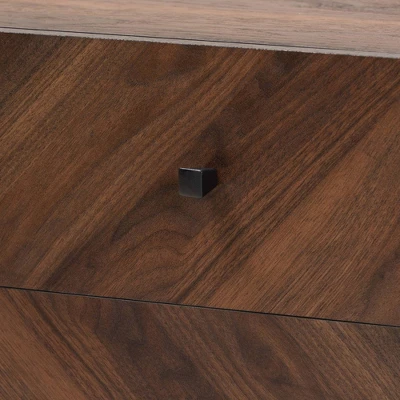 Hartman Wood TV Stand For TVs Up To 60" Walnut Brown - Baxton Studio - Image 9