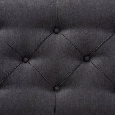 Linda Linen Fabric Upholstered Washed Wood Storage Bench - Baxton Studio - Image 3