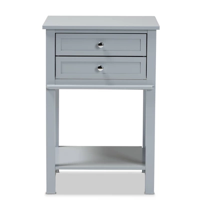 2 Drawer Willow Wood Nightstand - Baxton Studio - Image 6