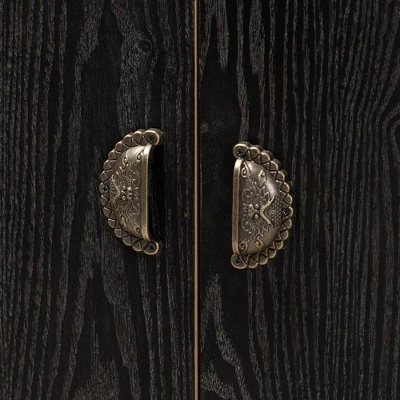 Denali Wood And Metal Storage Cabinet Brown/Black - Baxton Studio - Image 4