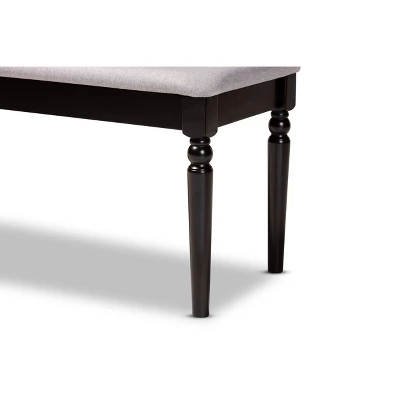 Giovanni Fabric Upholstered And Wood Dining Bench - Baxton Studio - Image 3
