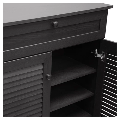 Harding Shoe - Storage Cabinet - Espresso - Baxton Studio - Image 3