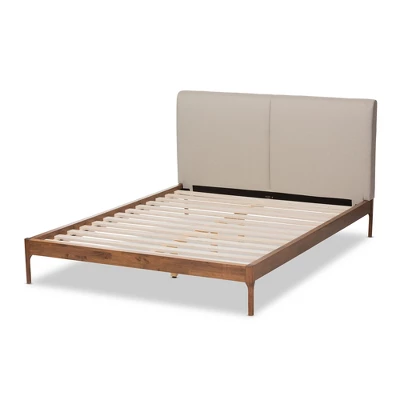 Aveneil Walnut Finished Platform Bed - Baxton Studio - Image 3