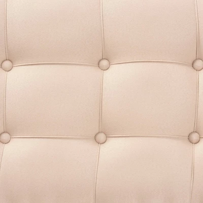 Hedia Fabric Upholstered And Wood Accent Bench - Baxton Studio - Image 5