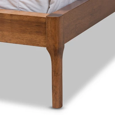 Aveneil Walnut Finished Platform Bed - Baxton Studio - Image 5