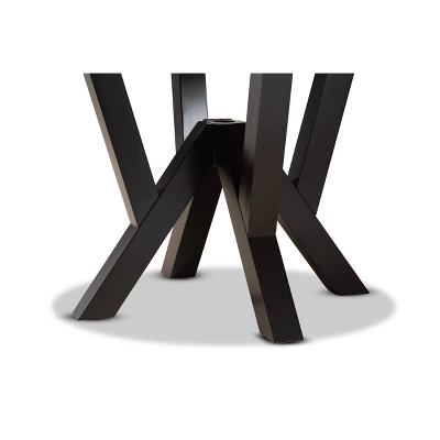 35" Irene Wide Round Wood Dining Table - Baxton Studio - Image 3