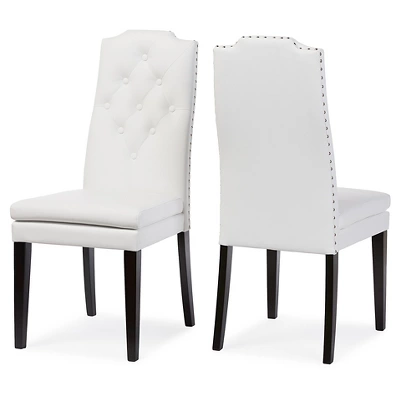 Set Of 2 Dylin Modern And Contemporary Faux Leather Dining Chairs - Baxton Studio - Image 5