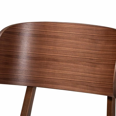 2pc Alston Fabric Upholstered Wood Dining Chair Set - Baxton Studio - Image 3