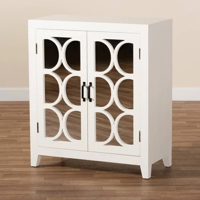 Garcelle Wood And Mirrored Glass 2 Door Sideboard White - Baxton Studio - Image 8