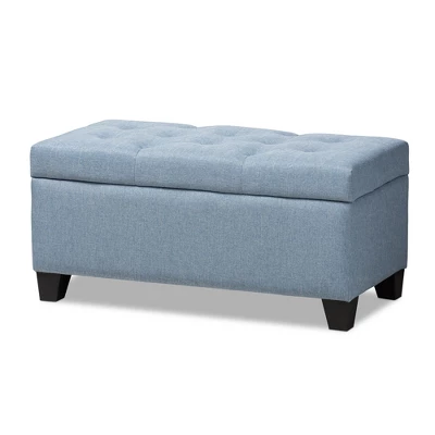Michaela Modern And Contemporary Fabric Upholstered Storage Ottoman - Baxton Studio - Image 13