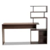 Foster Wood Storage Desk With Shelves Walnut/Brown - Baxton Studio