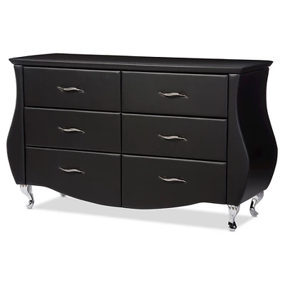 Enzo Modern And Contemporary Faux Leather 6 Drawer Dresser - Baxton Studio - Image 4