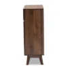 Hartman Wood Shoe Cabinet Walnut Brown - Baxton Studio