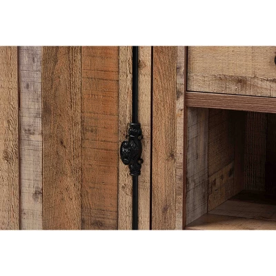 2 Door Albert Wood Dining Room Sideboard Buffet Brown - Baxton Studio - Image 3