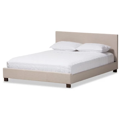 Elizabeth Modern And Contemporary Fabric Upholstered Panel - Stitched Platform Bed - Baxton Studio - Image 7