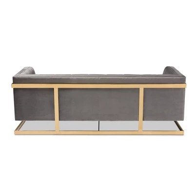 Ambra Velvet Sofa - Baxton Studio - Image 3