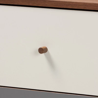 Halden And Gradient Wood 3 Drawer Chest Brown/Gray - Baxton Studio - Image 4