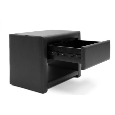 Massey Upholstered Modern Nightstand - Baxton Studio - Image 2