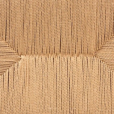 Saura Wood Hemp Accent Bench Oak Brown - Baxton Studio - Image 6