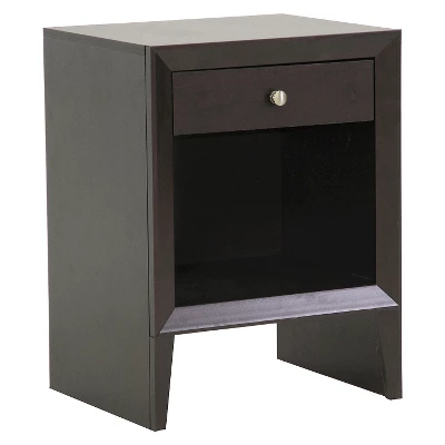 Leelanau Modern Accent Table And Nightstand Brown - Baxton Studio