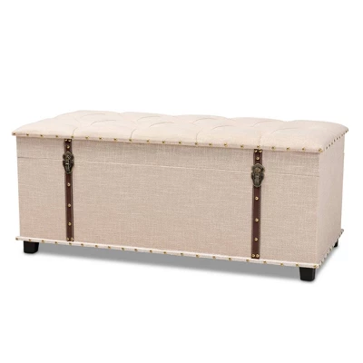 Kyra Fabric Upholstered Storage Trunk Ottoman - Baxton Studio - Image 11
