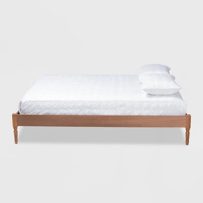 Colette French Bohemian Wood Platform Bed Frame - Baxton Studio