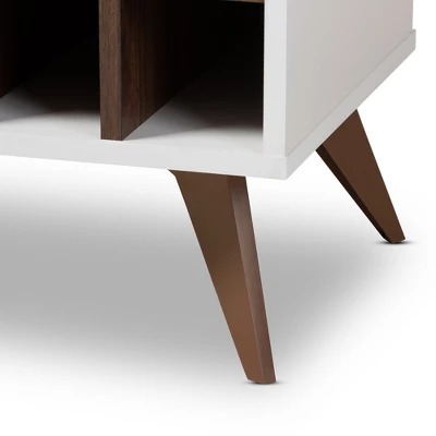 Baxton Studio Pietro Finished Wine Cabinet White/Brown - BaxtonStudio - Image 7