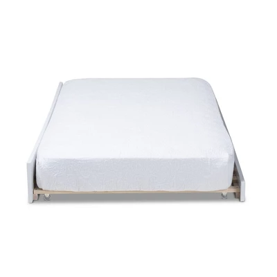 Twin Neves Wood Bed With Trundle White - Baxton Studio - Image 6