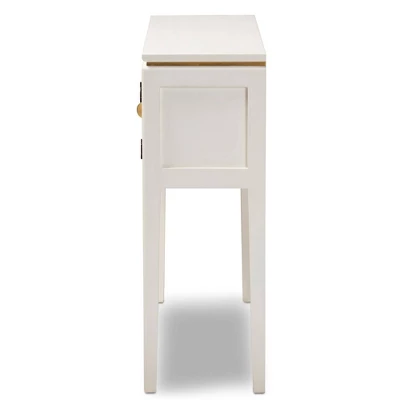 Aiko Wood Console Table White - Baxton Studio - Image 2
