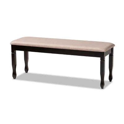 Corey Fabric Upholstered And Wood Dining Bench - Baxton Studio - Image 6