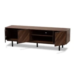 Berit Wood TV Stand For TVs Up To 70" Walnut - Baxton Studio