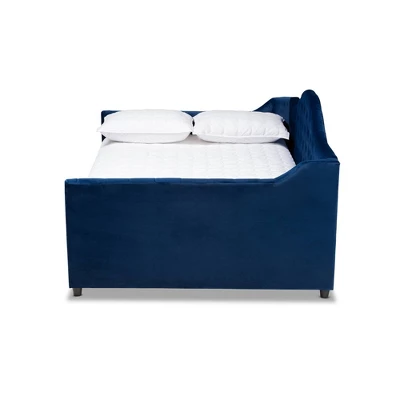 Perry Velvet Daybed With Trundle - Baxton Studio - Image 8